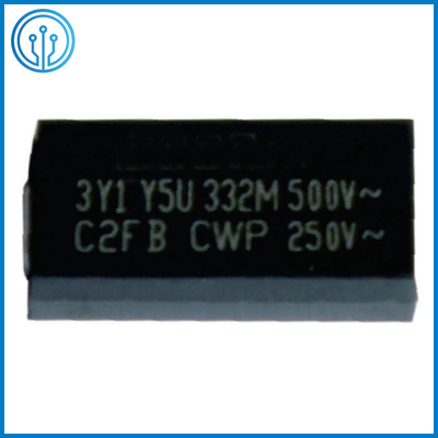 11.4x6.0mm Plastic Inkapseling Chip Safety Capacitor 500VAC 10-4700pF Y5P Y5U Y5V