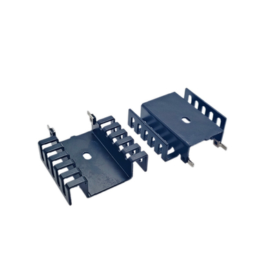 Custom Black Anodized Board Level Stamped Extrusion Aluminium Heatsink PCB1046 Voor ventilatoren Thermisch beheer