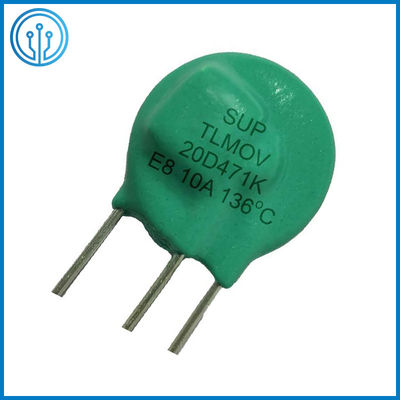 Van het de Schijfmetaaloxide van TLMOV 14D 20D 25D Varistor 136C Metaaloxidevaristor Schommelingsbescherming